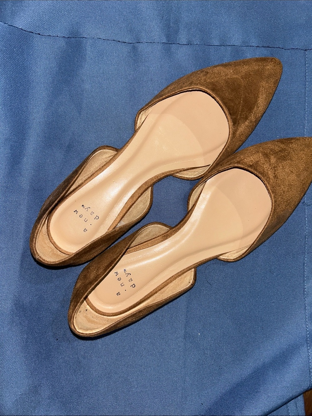 a new day Brown Suede Pointed D'Orsay Flats - Sleek Everyday Loafers